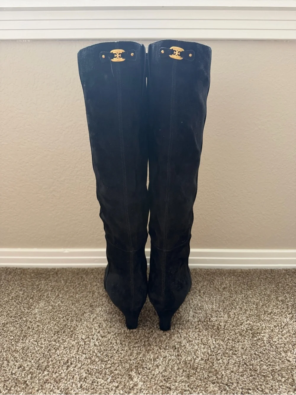 Beautiful Sam Edelman Suede square toe boots